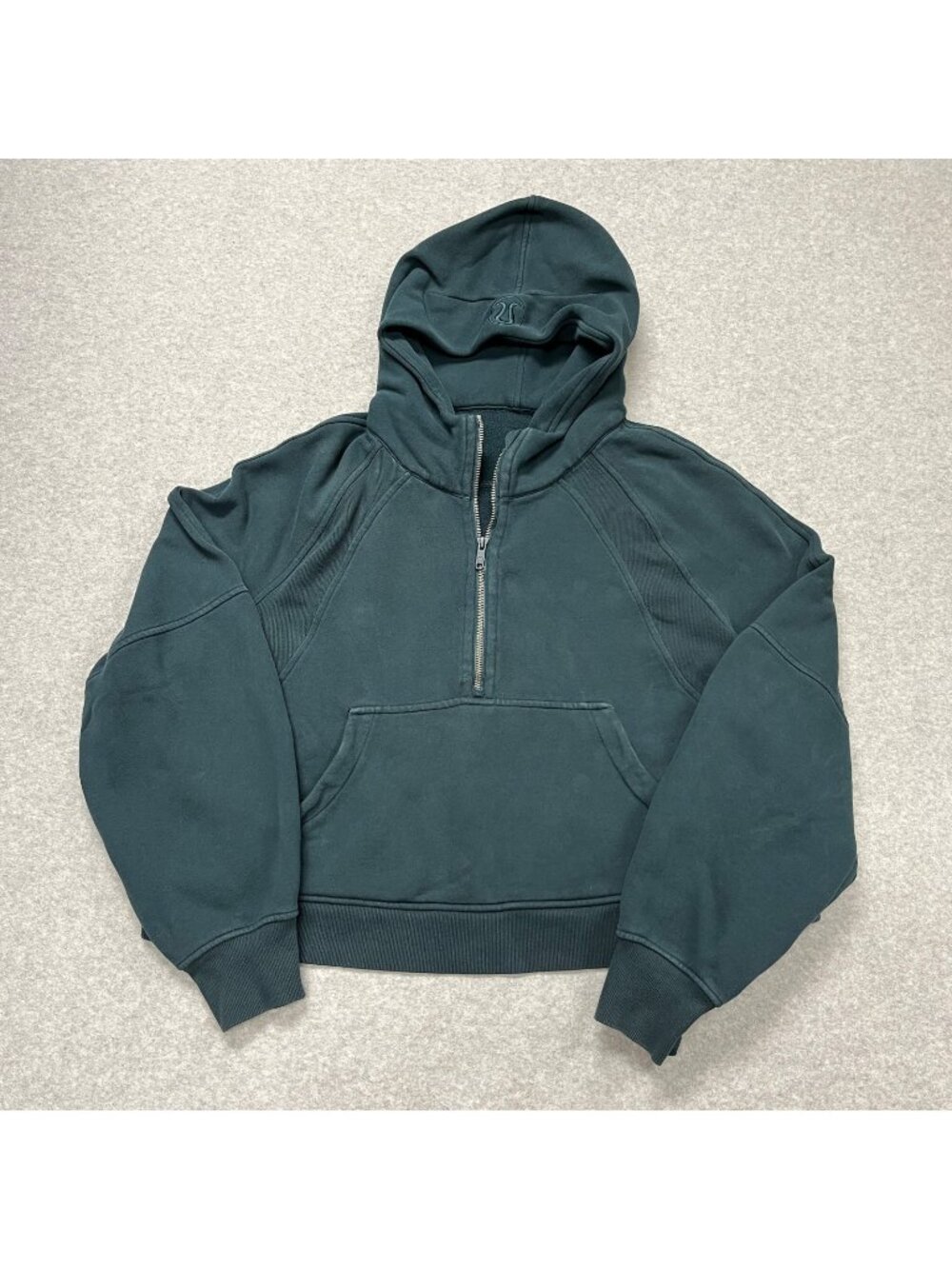 Lululemon Scuba Oversized Half Zip XL/XXL Submarine Cotton Blend Green Hoodie